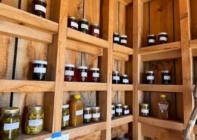 Deadhorse Creek Market handturned jars of jelly, and honey