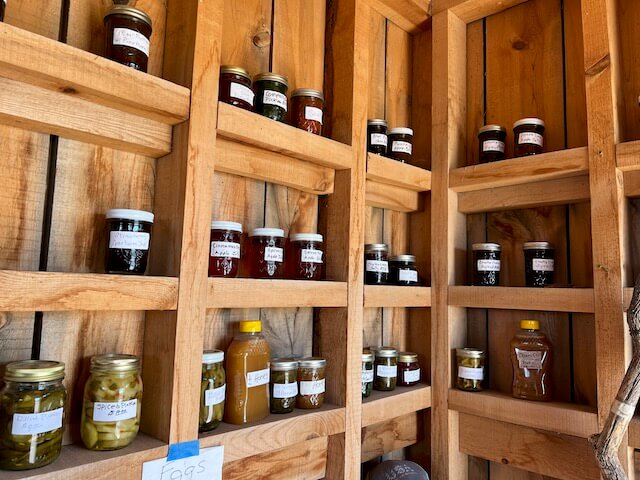 Deadhorse Creek Market handturned jars of jelly, and honey